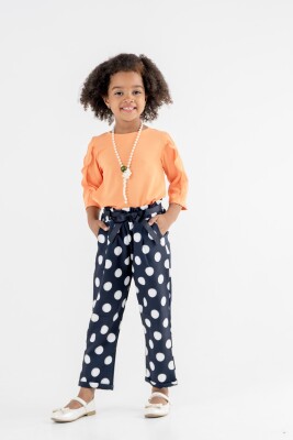 Wholesale 2-Piece Girls Blouse and Spotted Pants Set 2-6Y Moda Mira 1080-7046 - Moda Mira