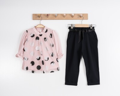 Wholesale 2-Piece Girls Set 3-7Y Moda Mira 1080-7036 Светло- розовый 