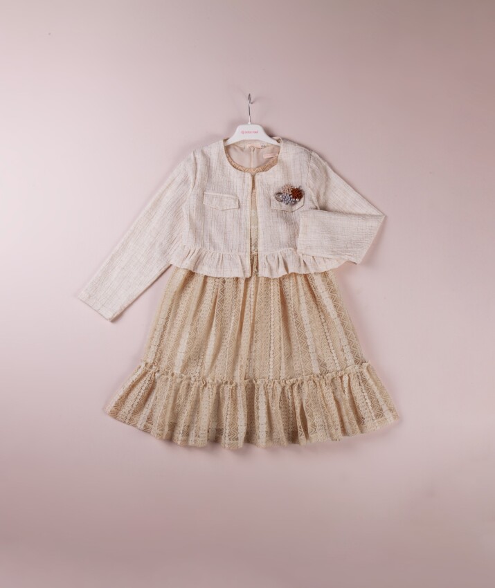 Wholesale 2-Piece Girls Tulle Dress with Jacket 5-8Y BabyRose 1002-4098 - 1