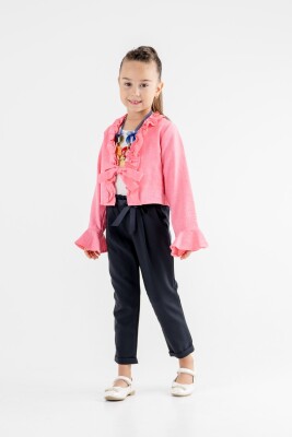 Wholesale 3-Piece Girls Ruffle Bolero Pants and Blouse 8-12Y Moda Mira 1080-7101 - Moda Mira