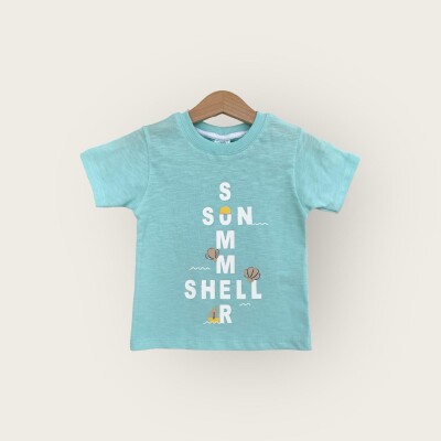 Wholesale Baby Boys T-shirt 1-4Y Algiy Mini 2047-3562 Серо-зелёный цвет