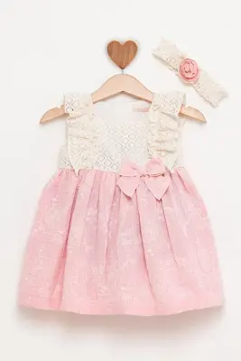 Wholesale Baby Girl Dress and Headband 6-12M BabyRose 1002-4817 - 3