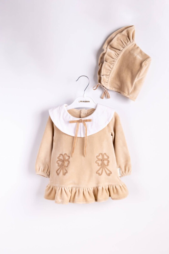 Wholesale Baby Girls Dress and Hat Set 3-12M Minicorn 2018-2330 - 3