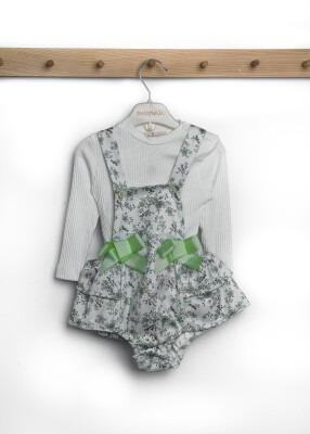 Wholesale Baby Girls Overalls and Body Set 6-18M Babymuz 2009-5064 - Babymuz