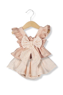 Wholesale Baby Girls Rompers with Bow 0-24M Boncuk Bebe 1006-6115 - Boncuk Bebe