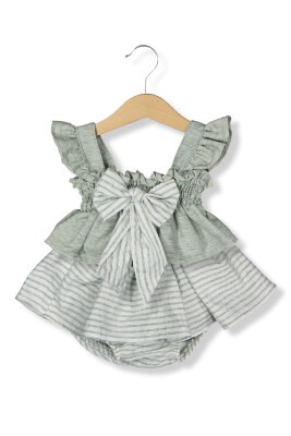 Wholesale Baby Girls Rompers with Bow 0-24M Boncuk Bebe 1006-6115 - Boncuk Bebe (1)