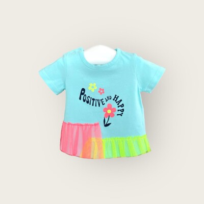 Wholesale Baby Girls T-shirt 6-18M Algiy Mini 2047-3500 Мятно-зеленый