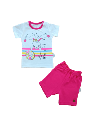 Wholesale Baby Girls T-shirt and Shorts Set 6-18M Tomuycuk 1074-75573 - 1