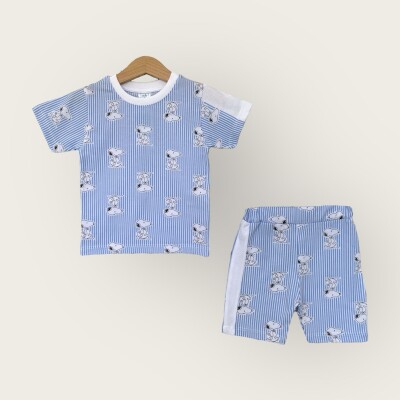 Wholesale Boys 2-Piece T-Shirt and Shorts Set 1-4Y Algiy Mini 2047-2835TK - Algiy Mini