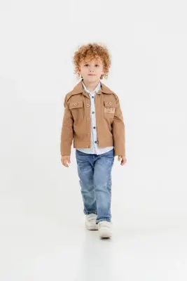 Wholesale Boys 3-Pieces Jacket, Shirt and Pants Set 1-4Y Cool Exclusive 2036-28076 - 2