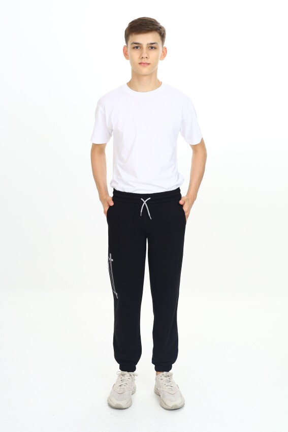 Wholesale Boys' Basic Sweatpants 11-14Y Nickel 2060-20096-3 - 1