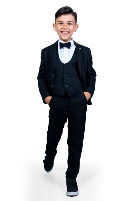 Wholesale Boys Suit Set 10-13Y Terry 1036-5775 Чёрный 