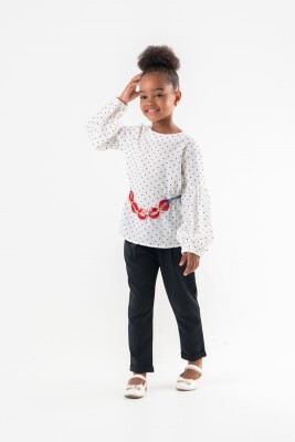 Wholesale Girls 2-Piece Blouse and Pants Set 3-7Y Moda Mira 1080-7025 - Moda Mira