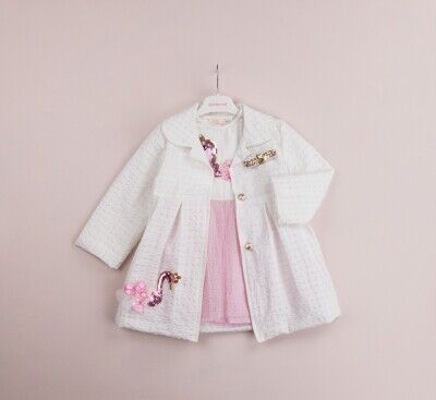 Wholesale Girls 2-Piece Coat and Dress Set 1-4Y BabyRose 1002-4018 - Babyrose (1)