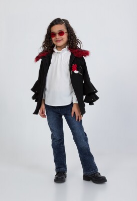 Wholesale Girl's 3-Piece Cashmere Jacket Jeans Pants Shirt Set 2-6Y Miss Lore 1055-5710 - Miss Lore