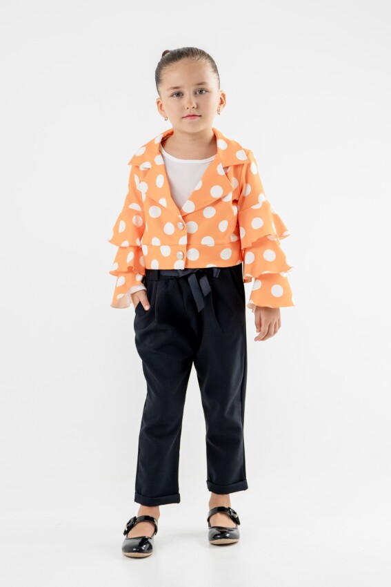 Wholesale Girls 3-Piece Jacket, Blouse and Pants Set 8-12Y Moda Mira 1080-7123 - 5