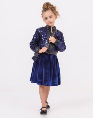 Wholesale Girl's 3-Piece Jacket Dress and Bag Set 2-6Y Miss Lore 1055-5411 - Miss Lore