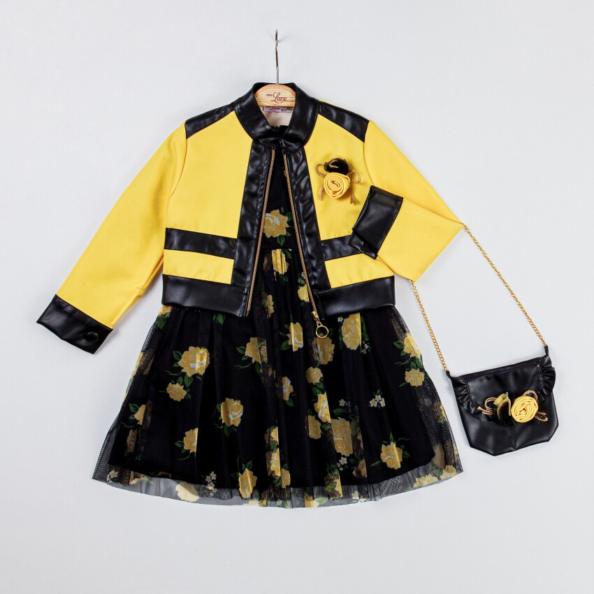 Wholesale Girls 3-Piece Jacket, Dress and Bag Set 2-6Y Miss Lore 5317 Miss Lore 1055-5317 - 1