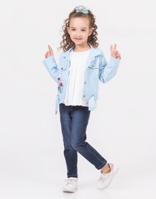 Wholesale Girls 3-Pieces Jacket, T-shirt and Pants Set 2-6Y Miss Lore 1055-5605 - Miss Lore