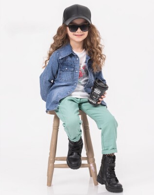 Wholesale Girls 3-Pieces Jacket, T-shirt and Pants Set 2-6Y Miss Lore 1055-5619 - Miss Lore