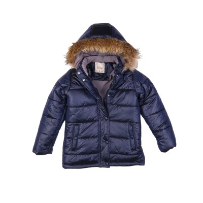 Wholesale Girls Coat 7-11Y Verscon 2031-5697 Темно-синий