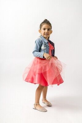 Wholesale Girls Denim Jacket 6-9Y Wecan 1022-23405 - Wecan