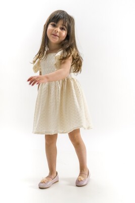 Wholesale Girls Dress 2-5Y Wecan 1022-23131 Экрю