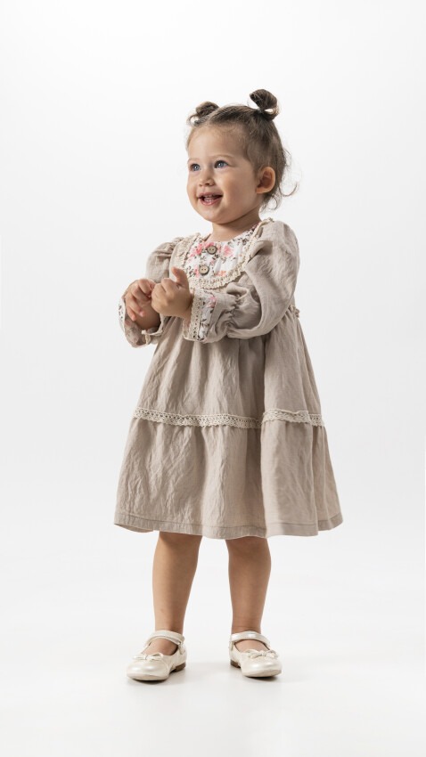 Wholesale Girls Dress 2-5Y Wecan 1022-23165 - 3