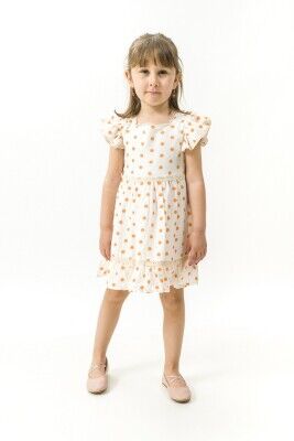 Wholesale Girls Dress 2-5Y Wecan 1022-23307 Оранжевый 