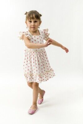 Wholesale Girls Dress 2-5Y Wecan 1022-23307 Киноварь