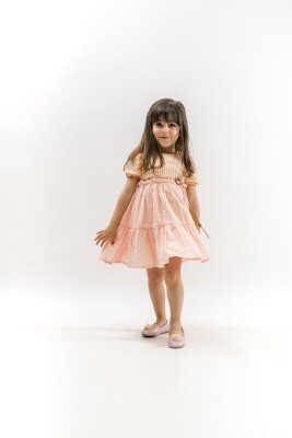 Wholesale Girls Dress 2-5Y Wecan 1022-23327 Лососевый цвет