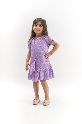 Wholesale Girls Dress 2-5Y Wecan 1022-23329 Лиловый 