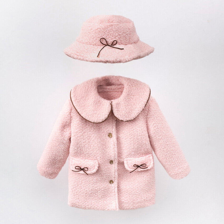 Wholesale Girl's Hat Coat 2-5Y Cumino 1014-CMN3567 - 1