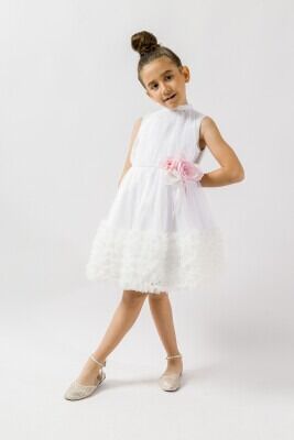 Wholesale Girls Ruffled Dress 2-5Y Wecan 1022-23081 - Wecan