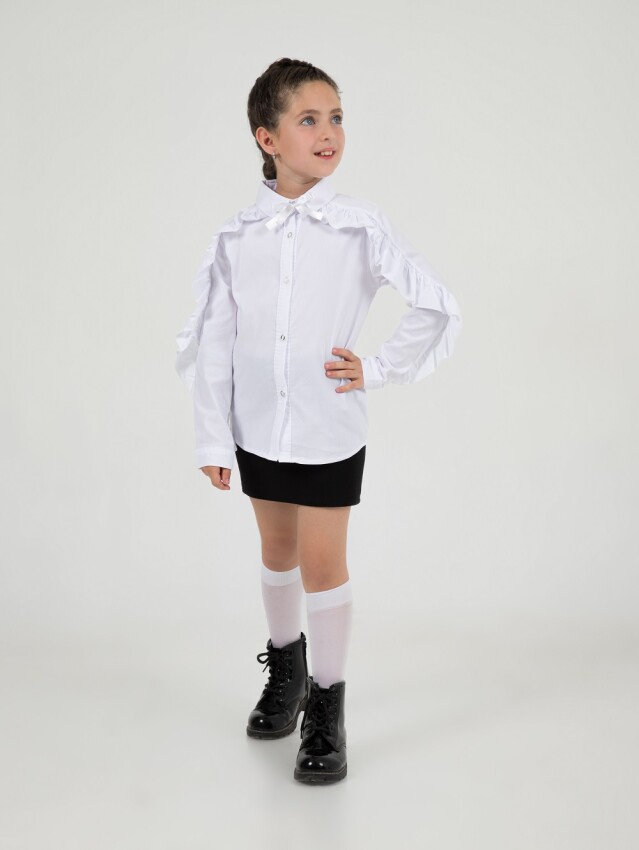 Wholesale Girls School Fornal Shirt 7-10Y Büşra Bebe 1016-24212 - 1