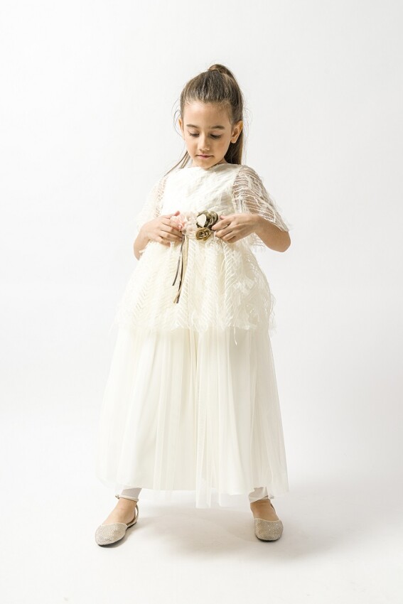 Wholesale Girls Tulle Dress 2-5Y Wecan 1022-23093 - 2