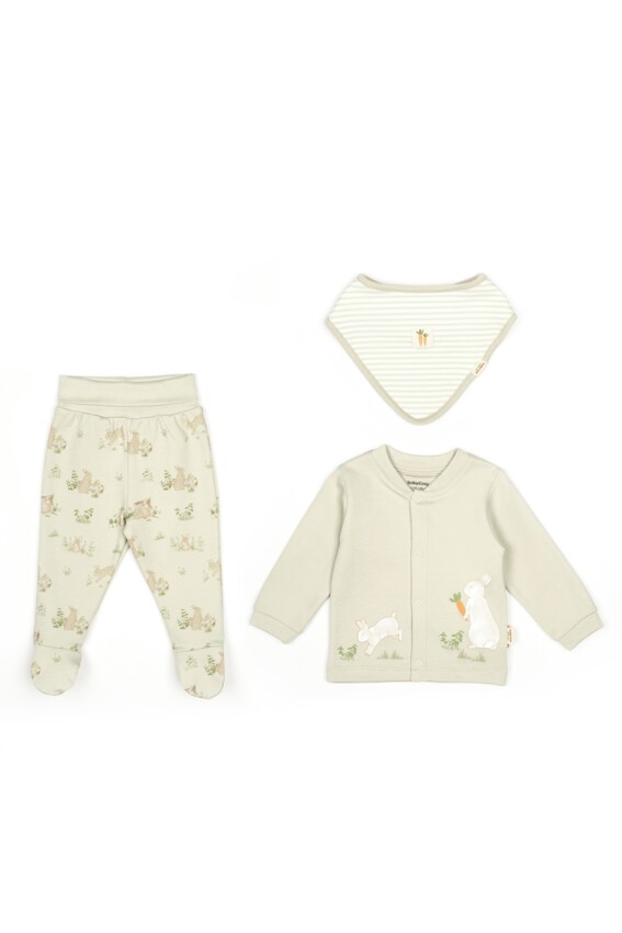 Wholesale Unisex Baby 3-Piece Pants Body and Bib Set 0-9M BabyCosy 2022-CSY5202 - 1