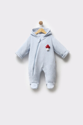 Wholesale Unisex Baby Cosmonaut Jumpsuit with Cork Accessories 3-12M Minicorn 2018-2351 Синий