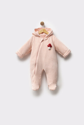 Wholesale Unisex Baby Cosmonaut Jumpsuit with Cork Accessories 3-12M Minicorn 2018-2351 Розовый 