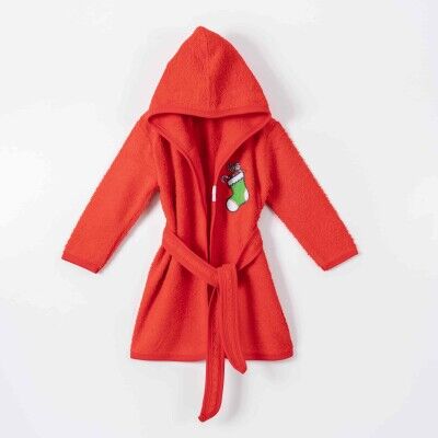 Wholesale Unisex Kids Bathrobe 1-4Y Ramel Kids 1072-520 - 3