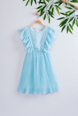 Satin Girl Dress 7-10Y Büşra Bebe 1016-221012 Blue