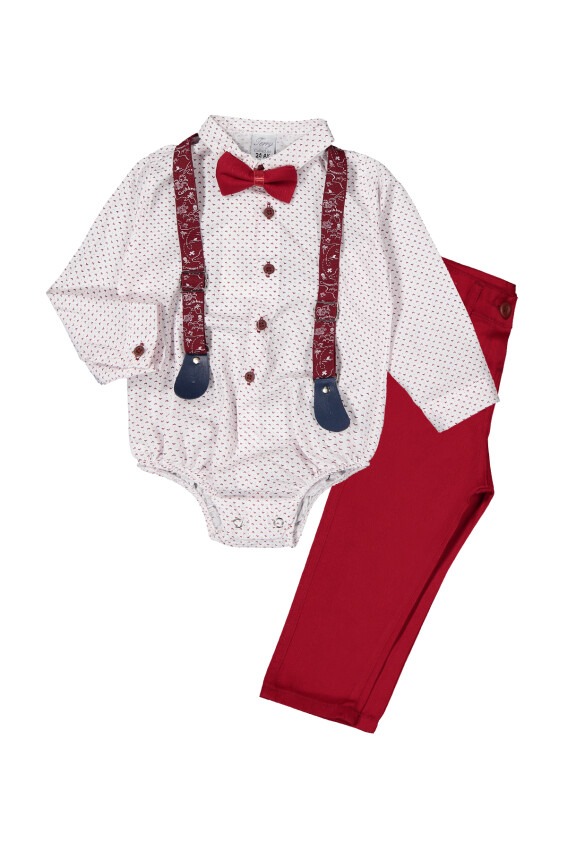 Çıtçıtlı Takım Kuş Desen 6-24M Terry 1036-7100 - 2