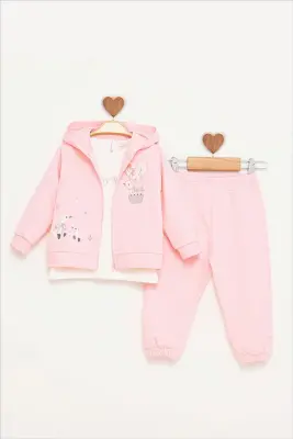 Sevimli Ördek Nakışlı Eşofman Takım 9-24M BabyRose 1002-7812 - BabyRose (1)