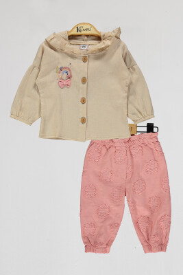 Toptan Bebek 2'li Gömlek ve Pantolon Takım 6-18M Kumru Bebe 1075-4046 - Kumru Bebe (1)