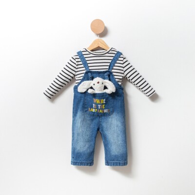 Toptan Bebek 2'li Tulum ve Tişört Takım 9-24M Cumino 1014-CMN3341 - 1