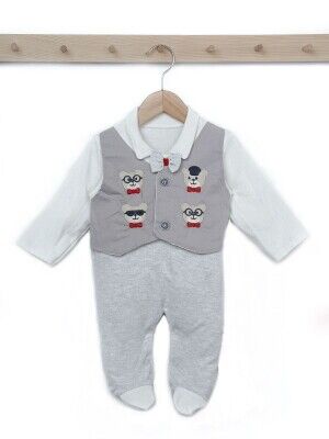 Toptan Bebek Ayıcıklı Tulum 0-9M Lummy Baby 2010-1482 - 3