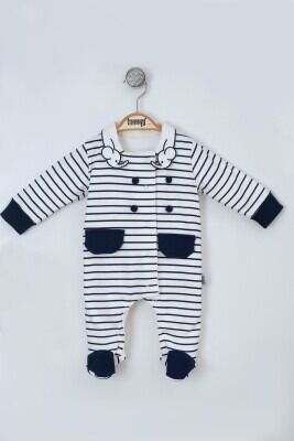 Toptan Bebek Çizgili Tulum 0-9M Lummy Baby 2010-1473 - Lummy Baby