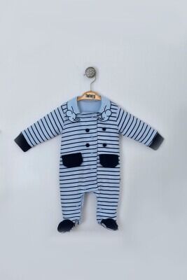 Toptan Bebek Çizgili Tulum 0-9M Lummy Baby 2010-1473 - Lummy Baby (1)