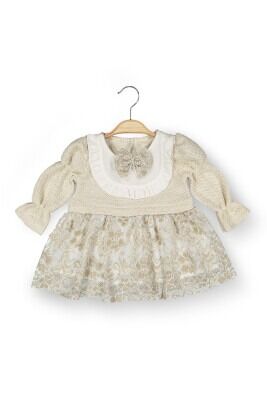 Toptan Bebek Dantelli Elbise 0-12M Boncuk Bebe 1006-6121 - Boncuk Bebe