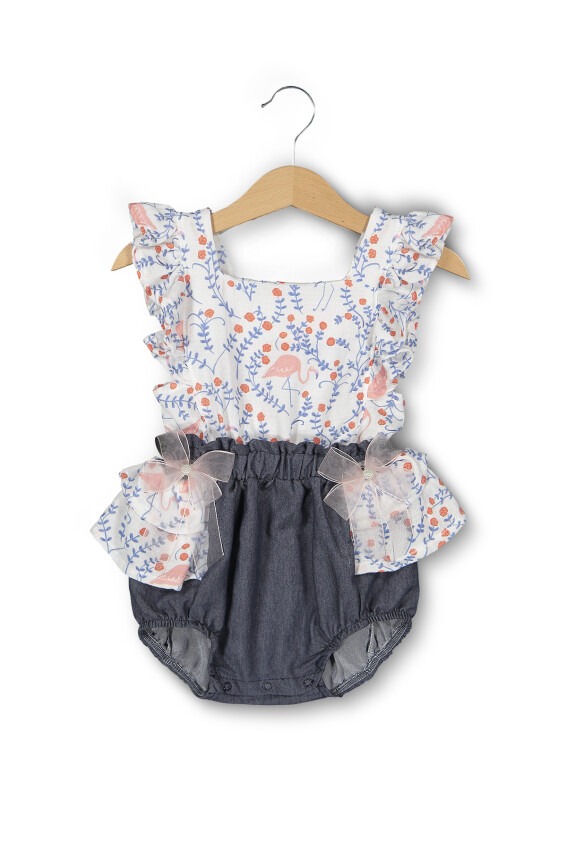 Toptan Bebek Kotlu Tulum 6-24M Boncuk Bebe 1006-6110 - 2